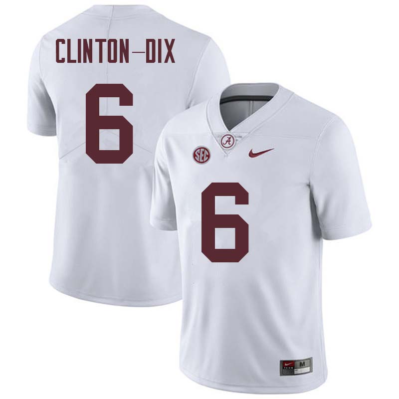 Alabama Crimson Tide Men's Ha Ha Clinton-Dix #6 White NCAA Nike Authentic Stitched College Football Jersey GM16M48BT